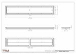 10.5x63 - Classic Drop-in Air Vent, Flush Floor-Matching, All Metal, Floor Vent Cover - TRM Metal  63x10.5