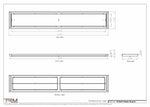 10.5x65 - Classic Drop-in Air Vent, Flush Floor-Matching, All Metal, Floor Vent Cover - TRM Metal  65x10.5