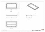 10x20 Classic Drop-in Air Vent, Flush Floor-Matching, All Metal, Floor Vent Cover 20x10