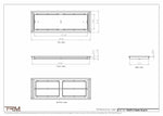 10x29.5 - Classic Drop-in Air Vent, Flush Floor-Matching, All Metal, Floor Vent Cover - TRM Metal  29.5x10