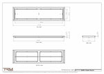 10x40.5 - Classic Drop-in Air Vent, Flush Floor-Matching, All Metal, Floor Vent Cover - TRM Metal  40.5x10