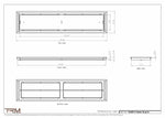 10x44.5 - Classic Drop-in Air Vent, Flush Floor-Matching, All Metal, Floor Vent Cover - TRM Metal  44.5x10
