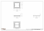 11.5x11.5 - Classic Drop-in Air Vent, Flush Floor-Matching, All Metal, Floor Vent Cover - TRM Metal  11.5x11.5