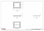 11.5x13.5 - Classic Drop-in Air Vent, Flush Floor-Matching, All Metal, Floor Vent Cover - TRM Metal  13.5x11.5