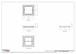 11x11.5 - Classic Drop-in Air Vent, Flush Floor-Matching, All Metal, Floor Vent Cover - TRM Metal  11.5x11