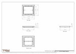 11x12.5 - Classic Drop-in Air Vent, Flush Floor-Matching, All Metal, Floor Vent Cover - TRM Metal  12.5x11