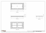 11x22.5 - Classic Drop-in Air Vent, Flush Floor-Matching, All Metal, Floor Vent Cover - TRM Metal  22.5x11