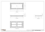 11x23.5 - Classic Drop-in Air Vent, Flush Floor-Matching, All Metal, Floor Vent Cover - TRM Metal  23.5x11