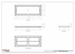 11x28.5 - Classic Drop-in Air Vent, Flush Floor-Matching, All Metal, Floor Vent Cover - TRM Metal  28.5x11