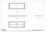 11x29.5 - Classic Drop-in Air Vent, Flush Floor-Matching, All Metal, Floor Vent Cover - TRM Metal  29.5x11