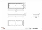 11x30.5 - Classic Drop-in Air Vent, Flush Floor-Matching, All Metal, Floor Vent Cover - TRM Metal  30.5x11