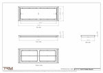 11x31.5 - Classic Drop-in Air Vent, Flush Floor-Matching, All Metal, Floor Vent Cover - TRM Metal  31.5x11