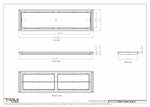 11x40.5 - Classic Drop-in Air Vent, Flush Floor-Matching, All Metal, Floor Vent Cover - TRM Metal  40.5x11
