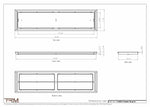 11x44.5 - Classic Drop-in Air Vent, Flush Floor-Matching, All Metal, Floor Vent Cover - TRM Metal  44.5x11