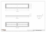 11x58.5 - Classic Drop-in Air Vent, Flush Floor-Matching, All Metal, Floor Vent Cover - TRM Metal  58.5x11