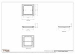 12x12.5 - Classic Drop-in Air Vent, Flush Floor-Matching, All Metal, Floor Vent Cover - TRM Metal  12.5x12