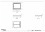 12x14.5 - Classic Drop-in Air Vent, Flush Floor-Matching, All Metal, Floor Vent Cover - TRM Metal  14.5x12