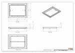 12x16 Classic Drop-in Air Vent, Flush Floor-Matching, All Metal, Floor Vent Cover (16x12)