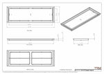 12x37 Classic Drop-in Air Vent, Flush Floor-Matching, All Metal, Floor Vent Cover (12x37)
