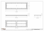 12x40.5 - Classic Drop-in Air Vent, Flush Floor-Matching, All Metal, Floor Vent Cover - TRM Metal  40.5x12
