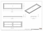 12x43 Classic Drop-in Air Vent, Flush Floor-Matching, All Metal, Floor Vent Cover (12x43)