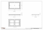 13.5x22 - Classic Drop-in Air Vent, Flush Floor-Matching, All Metal, Floor Vent Cover - TRM Metal  22x13.5