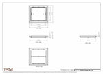 13x14.5 - Classic Drop-in Air Vent, Flush Floor-Matching, All Metal, Floor Vent Cover - TRM Metal  14.5x13