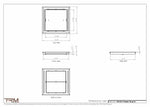 14x14.5 - Classic Drop-in Air Vent, Flush Floor-Matching, All Metal, Floor Vent Cover - TRM Metal  14.5x14