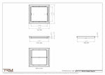 14x15.5 - Classic Drop-in Air Vent, Flush Floor-Matching, All Metal, Floor Vent Cover - TRM Metal  15.5x14