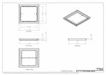 14x15 Classic Drop-in Air Vent, Flush Floor-Matching, All Metal, Floor Vent Cover (14x15)