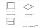 14x16 Classic Drop-in Air Vent, Flush Floor-Matching, All Metal, Floor Vent Cover (14x16)