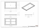 14x25 Classic Drop-in Air Vent, Flush Floor-Matching, All Metal, Floor Vent Cover (14x25)