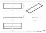 14x46 Classic Drop-in Air Vent, Flush Floor-Matching, All Metal, Floor Vent Cover (14x46)
