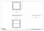 15x15.5 - Classic Drop-in Air Vent, Flush Floor-Matching, All Metal, Floor Vent Cover - TRM Metal  15.5x15