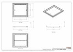 15x17 Classic Drop-in Air Vent, Flush Floor-Matching, All Metal, Floor Vent Cover (15x17)