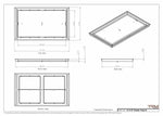 16x27 Classic Drop-in Air Vent, Flush Floor-Matching, All Metal, Floor Vent Cover