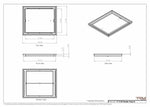17x20 Classic Drop-in Air Vent, Flush Floor-Matching, All Metal, Floor Vent Cover
