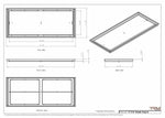 17x41 Classic Drop-in Air Vent, Flush Floor-Matching, All Metal, Floor Vent Cover
