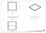 18x19 Classic Drop-in Air Vent, Flush Floor-Matching, All Metal, Floor Vent Cover