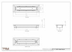 2.5x11 - Classic Drop-in Air Vent, Flush Floor-Matching, All Metal, Floor Vent Cover - TRM Metal  11x2.5
