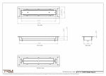 2.5x12 - Classic Drop-in Air Vent, Flush Floor-Matching, All Metal, Floor Vent Cover - TRM Metal  12x2.5