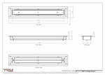 2.5x17.5 - Classic Drop-in Air Vent, Flush Floor-Matching, All Metal, Floor Vent Cover - TRM Metal  17.5x2.5