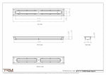 2.5x23 - Classic Drop-in Air Vent, Flush Floor-Matching, All Metal, Floor Vent Cover - TRM Metal  23x2.5