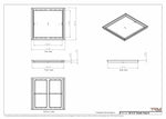 20x21 Classic Drop-in Air Vent, Flush Floor-Matching, All Metal, Floor Vent Cover