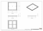 20x22 Classic Drop-in Air Vent, Flush Floor-Matching, All Metal, Floor Vent Cover