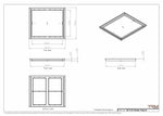 20x23 Classic Drop-in Air Vent, Flush Floor-Matching, All Metal, Floor Vent Cover