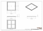 23x23 Classic Drop-in Air Vent, Flush Floor-Matching, All Metal, Floor Vent Cover