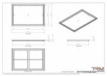 23x35 Classic Drop-in Air Vent, Flush Floor-Matching, All Metal, Floor Vent Cover