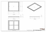 24x27 Classic Drop-in Air Vent, Flush Floor-Matching, All Metal, Floor Vent Cover