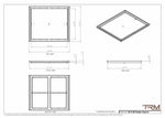 24x28 Classic Drop-in Air Vent, Flush Floor-Matching, All Metal, Floor Vent Cover